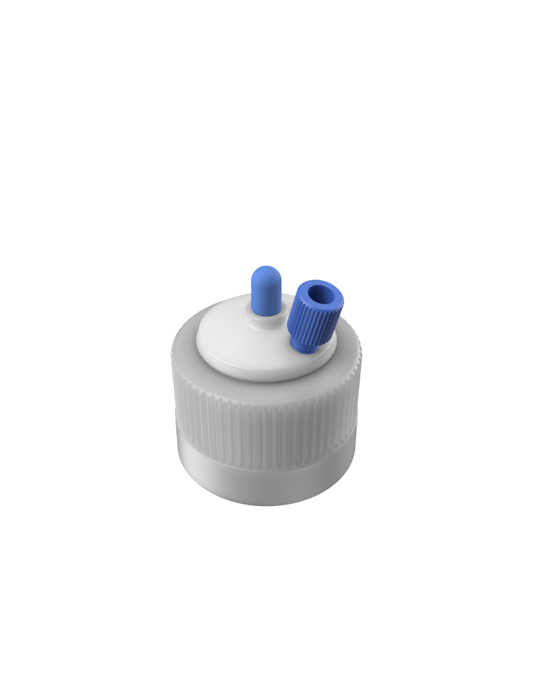 SOLVENT EXTRACTION CAP 38-430 plastic 1-port EPDM valve with fitting ...