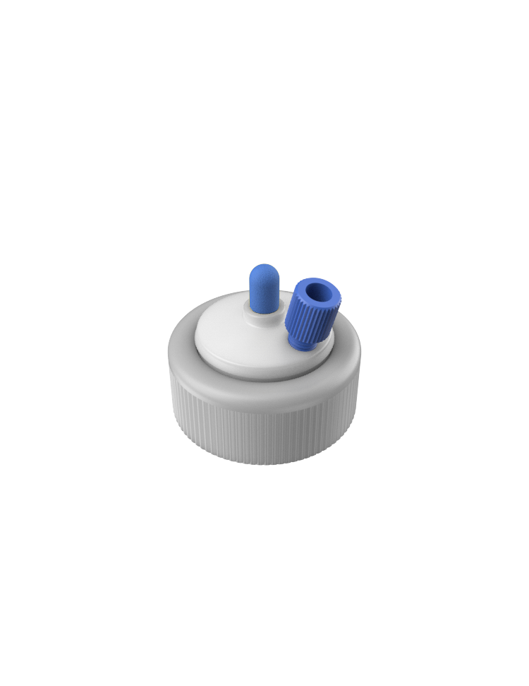 SOLVENT EXTRACTION CAP 38-400 Wako 1-port EPDM valve with fitting – LabLids